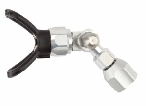 Conector pivotant 260° cu garda protectie duza pentru pistol sau prelungitor airless