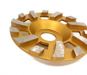 Disc cupa diamantata cu dinti alternativi pentru slefuire rapida de Beton si Abrazive 115mmx22,2mm PREMIUM - DXDY.PLCC.115 - Img 2