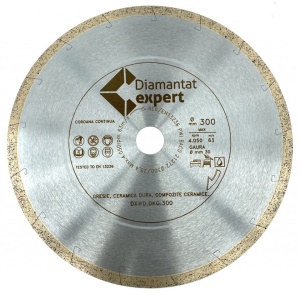 Disc DiamantatExpert pt. Ceramica dura, portelan pt. terase gros - 300x60 (mm) Ultra Premium - DXWD.DKG.300.60