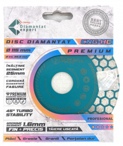 Disc DiamantatExpert pt. taiere si slefuire - Gresie si Placi dure 115x22.23 (mm) Premium - DXDY.CNG-HC.115 - Img 4