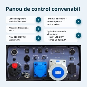 Generator de curent 9.5 kW inverter - benzina - insonorizat - Konner & Sohnen - KS-9500iE-S-ATSR - Img 11