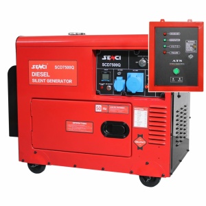 Generator insonorizat SENCI SCD7500QN ATS putere maxima 6 kVA 230V motor Diesel ATS inclus