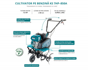 Motocultor pe benzină KS 7HP-850A - Img 5
