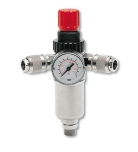 Regulator de presiune 3/8" cu 2 iesiri rapide, filtru si manometru - ABAC-8973005916