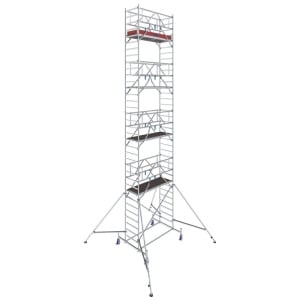 Schela mobila Stabilo S10 0,75 x 2m, aluminiu, inaltime lucru 10,4m - Img 1
