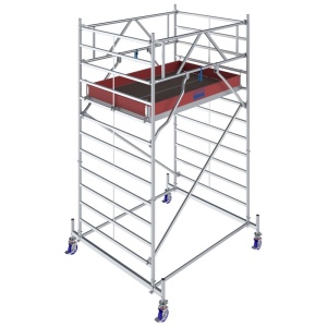 Schela mobila Stabilo S50 1,5 x 2m, aluminiu, inaltime lucru 4.4m, inaltime max. platforma 2.4m - Img 2