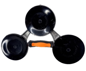 Ventuza tripla pt. gresie, sticla, faianta profesionala cu corp din Aluminiu Ø123mm, 160kg - CNO-ALUV3 - Img 5