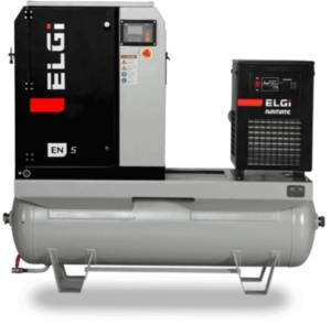 Compresor electric cu surub ELGI EN 07a presiune 7 bar debit 1.10 m³/min 7.5 KW 400 V