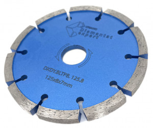 Disc diamantat pentru taiere de rosturi de dilatare in Beton si Sapa 125x22,2mm cu grosime de 8mm Standard Profesional - BlueLine - DXDY.ROST.125.8 - Img 2