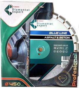 Disc DiamantatExpert LASER pt. Asfalt, Beton, Materiale abrazive 450x25,4mm (mm) taiere uscata sau umeda, Blue Line Profesional - DXQZ.BASF.450.25 - Img 3