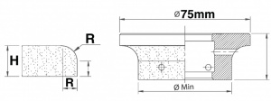 Freza Diamantata Semi-Baston Raza 7mm pt. Marmura, Granit si Gresie - DXDY.FGM.D75R7H10 - Img 3