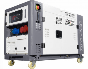 Generator de curent 11 kW diesel - Heavy Duty - insonorizat - Konner & Sohnnen - KS-14-2DE-1/3-ATSR-Silent - Img 4