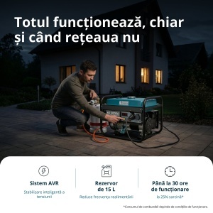 Generator de curent 3 kW HIBRID (GPL + Benzina) - Konner & Sohnen - KS-3000-G - Img 10