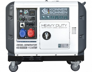 Generator de curent 7.5 kW diesel - Heavy Duty - insonorizat - Konner & Sohnen - KS-9300DE-1/3-ATSR-Super-Silent - Img 4