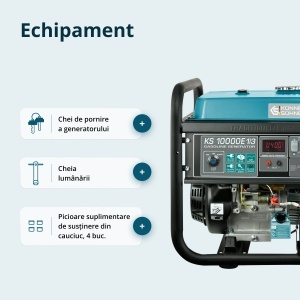 Generator de curent 8 kW benzina PRO - Konner & Sohnen - KS-10000E-1/3 - Img 11