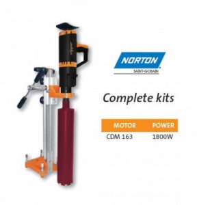 Kit complet, masina de carotat cu suport de aluminiu, 1800W, CDR133 KIT CDM163 - Norton Clipper