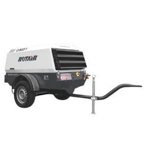 Motocompresor ROTAIR D200 Y 5650l/min 7bar motor YANMAR cu bara tractare fixa doar pentru santier