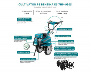 Motocultor pe benzină KS 7HP-950S - Img 5