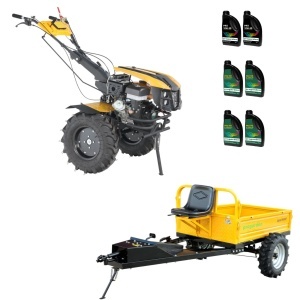 ProGARDEN Pachet Campo 1873 Alpine V2 Motocultor 18CP + RM500T Remorca + 6L Ulei