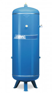 Rezervor vertical vopsit - 500 litri, max. 11 bari - ABAC-TANK VERT.500-11B-CE-5015+KIT - Img 1