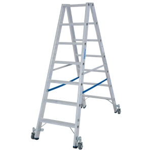 Scara Stabilo dubla 2x7, trepte cu roti