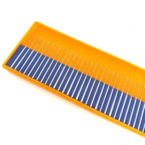 SET 30 buc burghie freze diamantate, diam 0,8mm, lungime activa 15mm, totala 42mm, coada prindere 2,3mm - DXDY-MPU350W-CD15 - Img 2