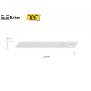 Set ASB-10S - lame japoneze de 9 mm din inox. 10 bucati. Olfa - Img 1