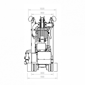 Sistem mobil de distribuire beton Imer GERRIS 800 Honda GX 390 11.15 cp / 230V 2.2Kw - Img 2