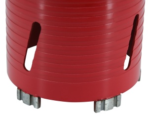 Carota diamantata Super PREMIUM ø115mm x 180mm x M16 pentru gaurire Beton armat, Zidarie, Granit - DXQZ.REDCORE.115 - Img 4