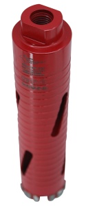 Carota diamantata Super PREMIUM ø45mm x 180mm x M16 pentru gaurire Beton armat, Zidarie, Granit - DXQZ.REDCORE.45 - Img 2