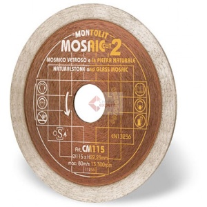 Disc diamantat Montolit CM125 - taiere uscata - pt. mozaic, mozaic din sticla, etc.