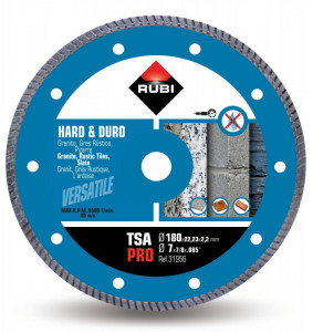 Disc diamantat pt. materiale foarte dure 180mm, TSA 180 Pro - RUBI-31956 - Img 1