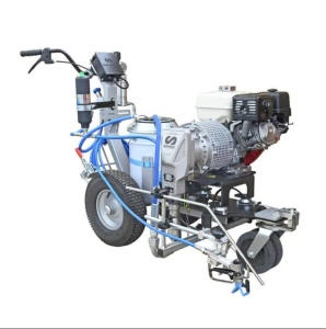 Echipament airless pentru trasat marcaje rutiere Larius Zeus, 4.5 l/min, rezervor Gravity 50 lt