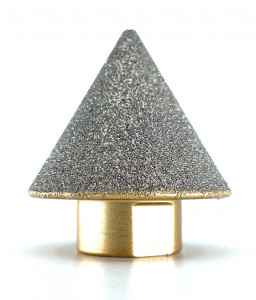 Freza diamantata conica pt. rectificari in placi ceramice, piatra, 2-38mm - DXDY.FCON.2-38 - Img 1