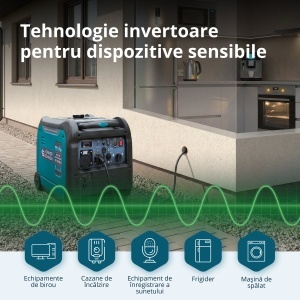 Generator de curent 5.5 kW inverter - HIBRID (GPL + benzina) - insonorizat - Konner & Sohnen - KS-5500iEG-S - Img 8