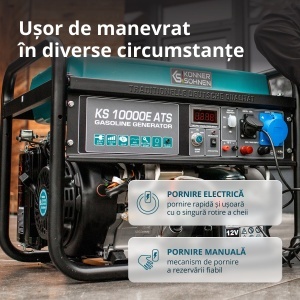 Generator de curent 8 kW benzina PRO - Konner & Sohnen - KS-10000E-ATS - Img 11