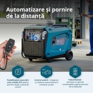 Generator de curent 9.5 kW inverter - benzina - insonorizat - Konner & Sohnen - KS-9500iE-S-ATSR - Img 5