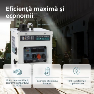 Generator de curent continuu DC 24-27.5V, 1.6 kW, max. 60A - benzina - Konner & Sohnen - KS-24VM-DC - Img 7