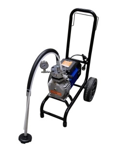 Pompa de vopsit si zugravit AIRLESS Diafragma Profesională cu Carucior - Complet Echipata - 1/4", 1.8kW, 5L/min - CNO-APSD5-CART