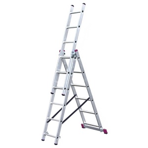 Scara multifunctionala din aluminiu Corda, 3x7 trepte