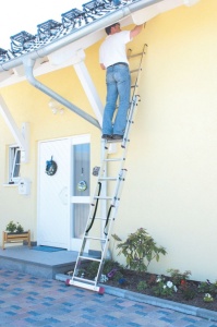 Scara multifunctionala din aluminiu Corda, 3x8 trepte - Img 6