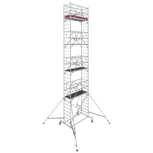 Schela mobila Stabilo S10 0,75 x 2m, aluminiu, inaltime lucru 11,4m - Img 1