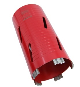 Carota diamantata Super PREMIUM ø102mm x 180mm x M16 pentru gaurire Beton armat, Zidarie, Granit - DXQZ.REDCORE.102