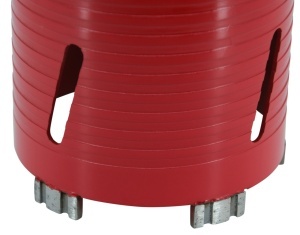 Carota diamantata Super PREMIUM ø115mm x 180mm x M16 pentru gaurire Beton armat, Zidarie, Granit - DXQZ.REDCORE.115 - Img 8