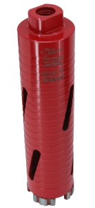Carota diamantata Super PREMIUM ø52mm x 180mm x M16 pentru gaurire Beton armat, Zidarie, Granit - DXQZ.REDCORE.52 - Img 2