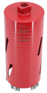 Carota diamantata Super PREMIUM ø89mm x 180mm x M16 pentru gaurire Beton armat, Zidarie, Granit - DXQZ.REDCORE.89