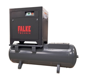 Compresor de aer profesional cu surub - 11kW, 1650 L/min, 8-10-13bari - Rezervor 500litri - Falke-FKTG-P-11-500L-400V