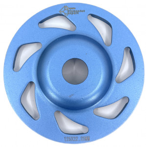 Disc cupa diamantata forma L pentru slefuire Beton/Abrazive 125x22,2mm Standard Profesional - BlueLine - DXDY.BLLC.125 - Img 3