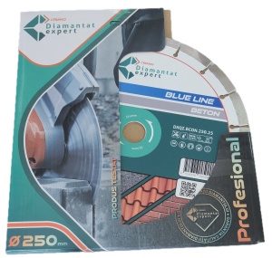 Disc DiamantatExpert pt. Beton, Materiale constructii 250x25,4 (mm) taiere uscata sau umeda, Blue Line Profesional - DXQZ.BCON.250.25 - Img 4