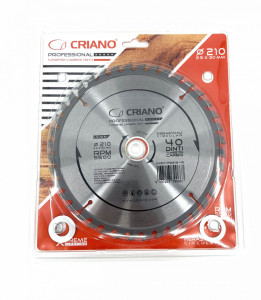 Disc Premium TCT - panza de fierastrau circular pentru taiat lemn, 210x30/25,4/20 cu 40 dinti din carbura de tungsten (vidia) - DXDY.PW210-40 - Img 5